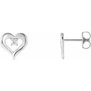 WB Choice Jewelry Platinum 110 CTW Diamond Heart Stud Earrings 86702603PSTWBC Earrings WB Choice Jewelry Platinum 110 CTW Diamond Heart Stud Earrings 86702603PSTWBC Earrings