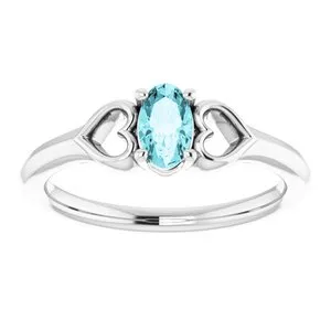WB Choice Jewelry Rings 14K White 5x3 mm Oval Zircon Youth Heart Ring71987615PSTWBC WB Choice Jewelry Rings 14K White 5x3 mm Oval Zircon Youth Heart Ring71987615PSTWBC