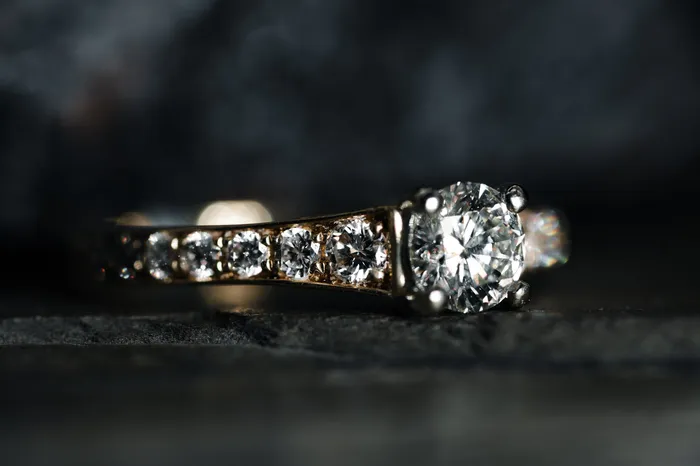 14k Yellow Gold Diamond Engagement Ring Art Fx Rings