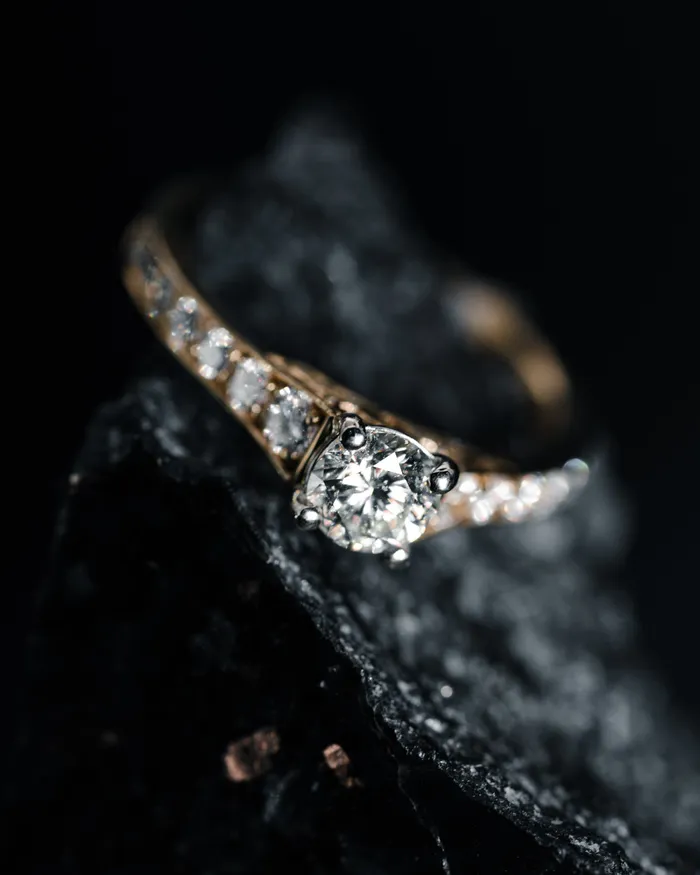 14k Yellow Gold Diamond Engagement Ring Art Fx Rings