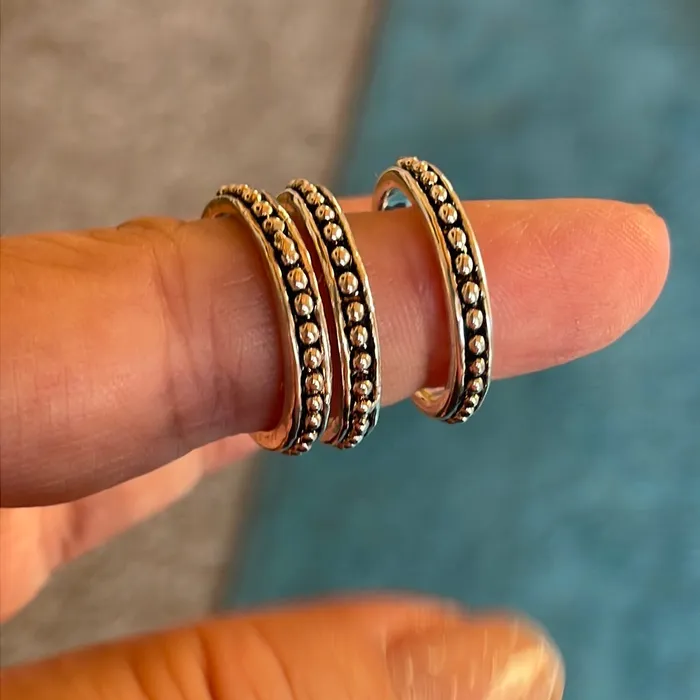 Beaded Bands Sterling Silver Vintage sold separately Vintage Paris Jewelry Rings