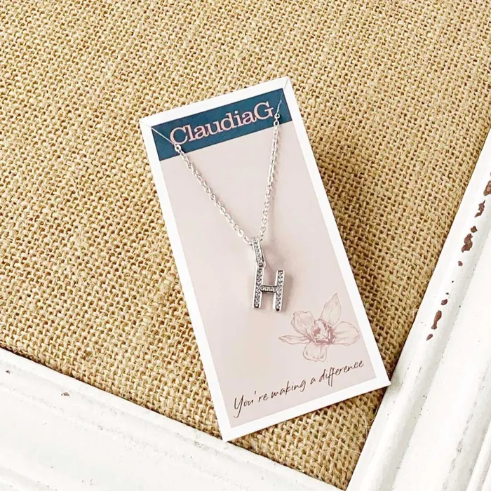 ClaudiaG Stainless Steel Letter Necklace Necklaces