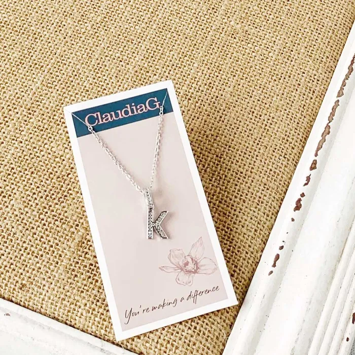 ClaudiaG Stainless Steel Letter Necklace Necklaces