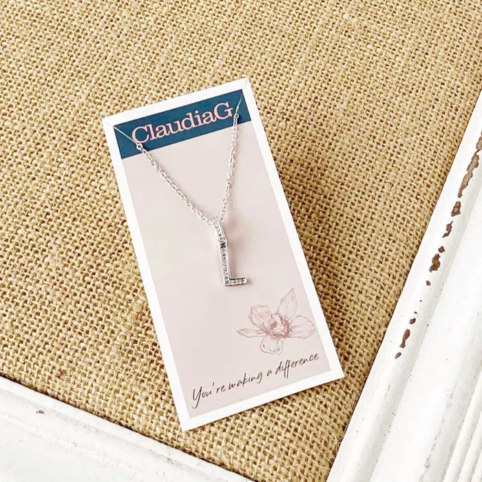ClaudiaG Stainless Steel Letter Necklace Necklaces