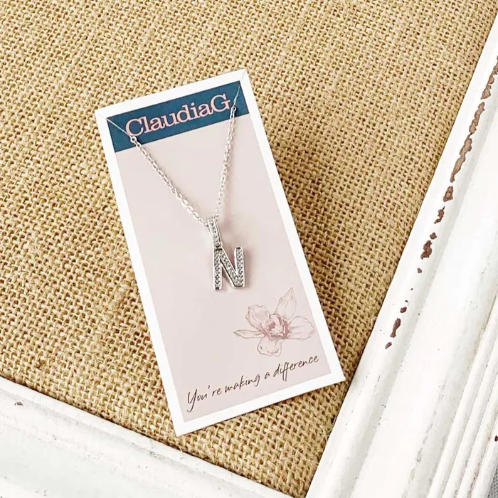 ClaudiaG Stainless Steel Letter Necklace Necklaces