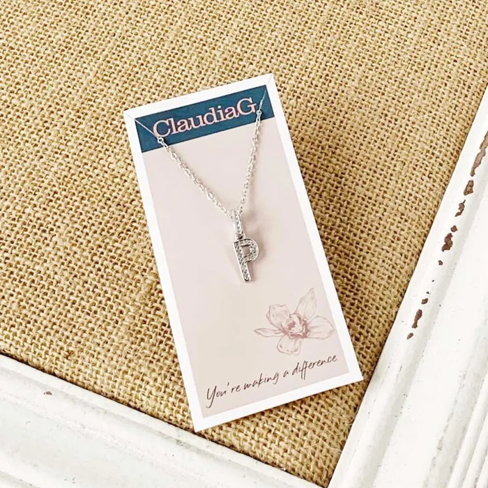 ClaudiaG Stainless Steel Letter Necklace Necklaces