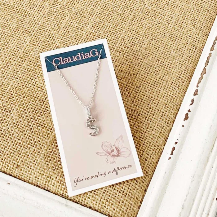 ClaudiaG Stainless Steel Letter Necklace Necklaces