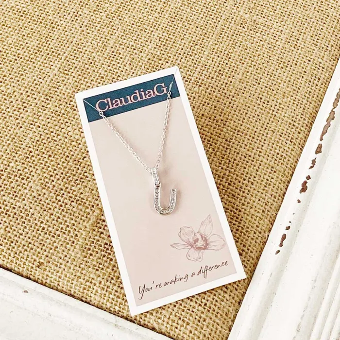 ClaudiaG Stainless Steel Letter Necklace Necklaces