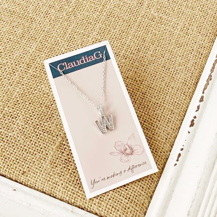 ClaudiaG Stainless Steel Letter Necklace Necklaces