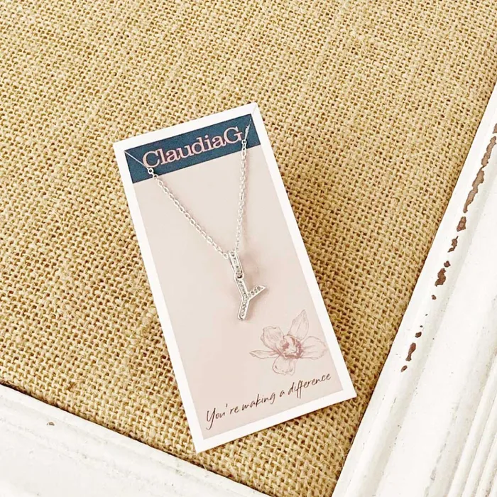 ClaudiaG Stainless Steel Letter Necklace Necklaces