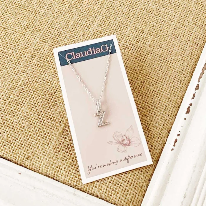 ClaudiaG Stainless Steel Letter Necklace Necklaces