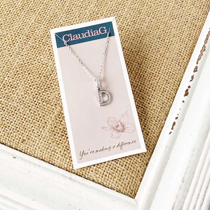 ClaudiaG Stainless Steel Letter Necklace Necklaces