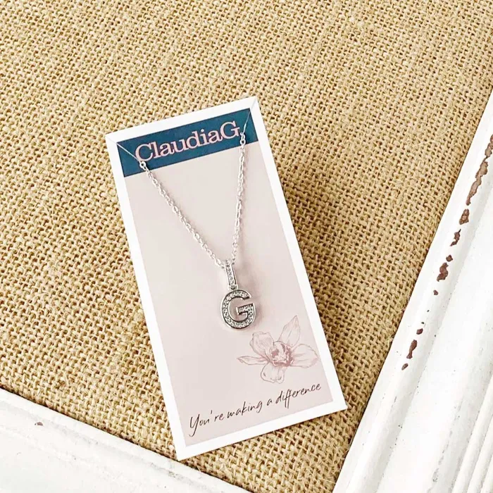ClaudiaG Stainless Steel Letter Necklace Necklaces