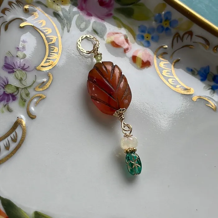 Earrings Vintage Paris Jewelry Carnelian Leaf Pendant Opal Pumpkin Star Drop Aventurine Gold Filled Handmade Earrings Vintage Paris Jewelry Carnelian Leaf Pendant Opal Pumpkin Star Drop Aventurine Gold Filled Handmade