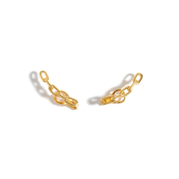 Jack Vartanian CHAIN COMET EARRING IN 18K YELLOW GOLD PLATED SILVER Earrings