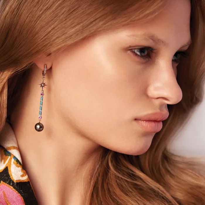 Marlo Laz Earrings Pearl Wand Earrings