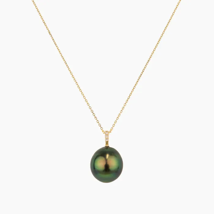 misha hawaii Necklaces Giselle Diamond Pearl Necklace
