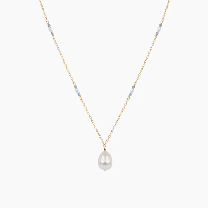 misha hawaii Necklaces Mist White Pearl Necklace