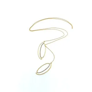 Necklaces Lariat Necklace in Gold Finish Rebel Designs Inc