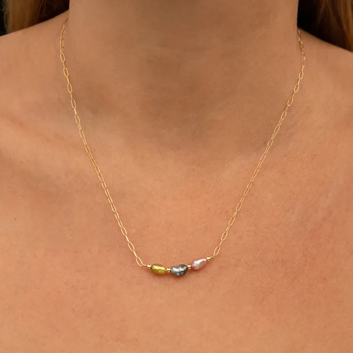 Necklaces misha hawaii Aruba Pupukea Keshi Pearl Necklace