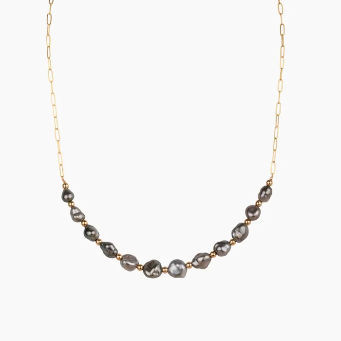 Necklaces Taylor Tahitian Keshi Pearl Necklace MishaHawaii