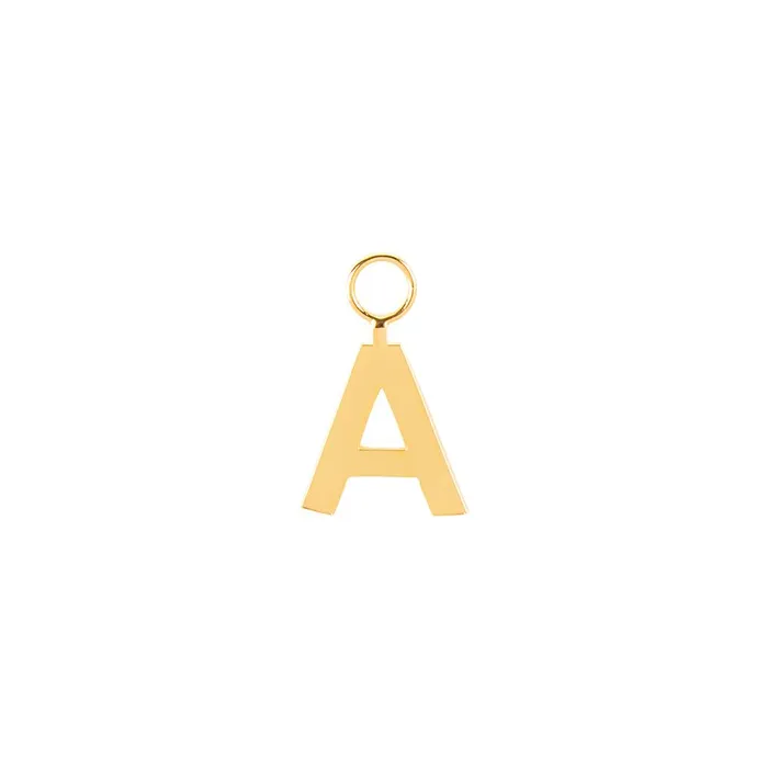 PreStyled Sets Jack Vartanian POP SMALL LETTER PENDANT IN 18K YELLOW GOLD PLATED SILVER