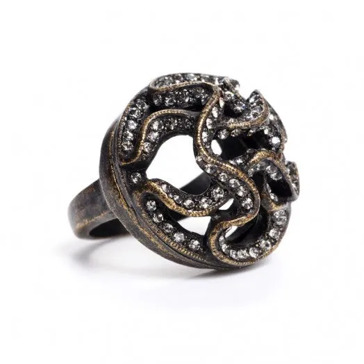 Rebel Designs Inc Rings Crystal Swirl Ring