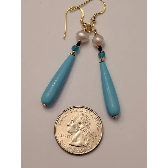 REGENZ Gemstone EarringsJade Turquoise Coral Citrine Pearls Lapis HANDMADE with Love The Pink Pigs Earrings