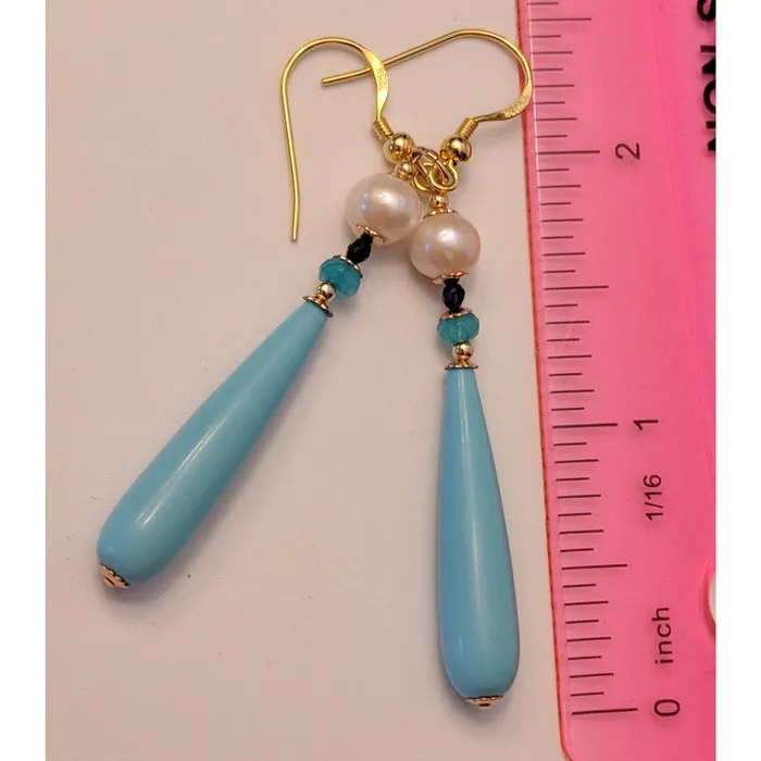REGENZ Gemstone EarringsJade Turquoise Coral Citrine Pearls Lapis HANDMADE with Love The Pink Pigs Earrings