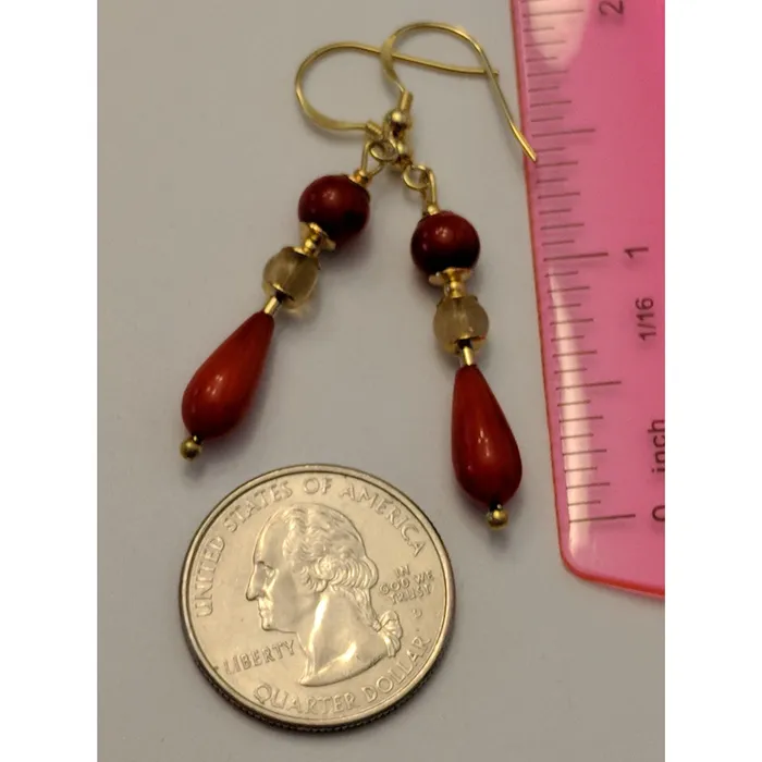 REGENZ Gemstone EarringsJade Turquoise Coral Citrine Pearls Lapis HANDMADE with Love The Pink Pigs Earrings