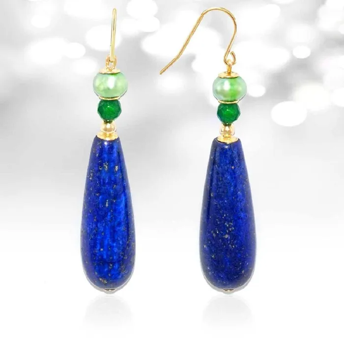 REGENZ Gemstone EarringsJade Turquoise Coral Citrine Pearls Lapis HANDMADE with Love The Pink Pigs Earrings