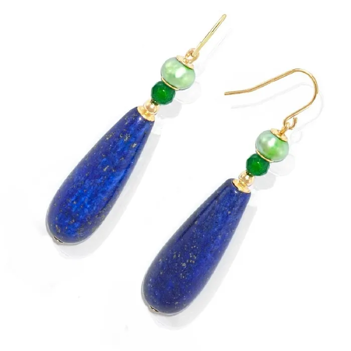 REGENZ Gemstone EarringsJade Turquoise Coral Citrine Pearls Lapis HANDMADE with Love The Pink Pigs Earrings