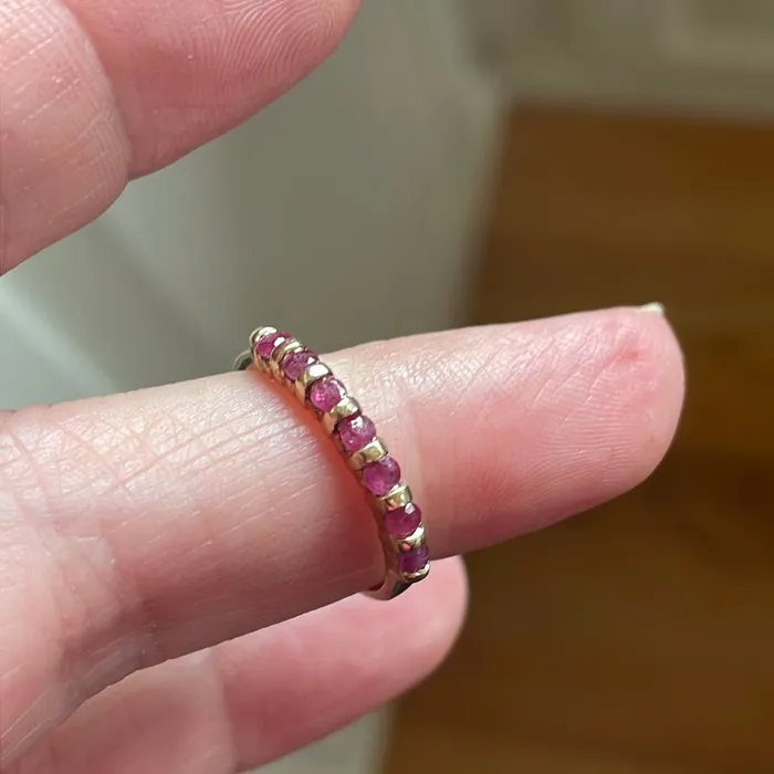 Rings Vintage Paris Jewelry Ruby Band 10k Gold Vintage