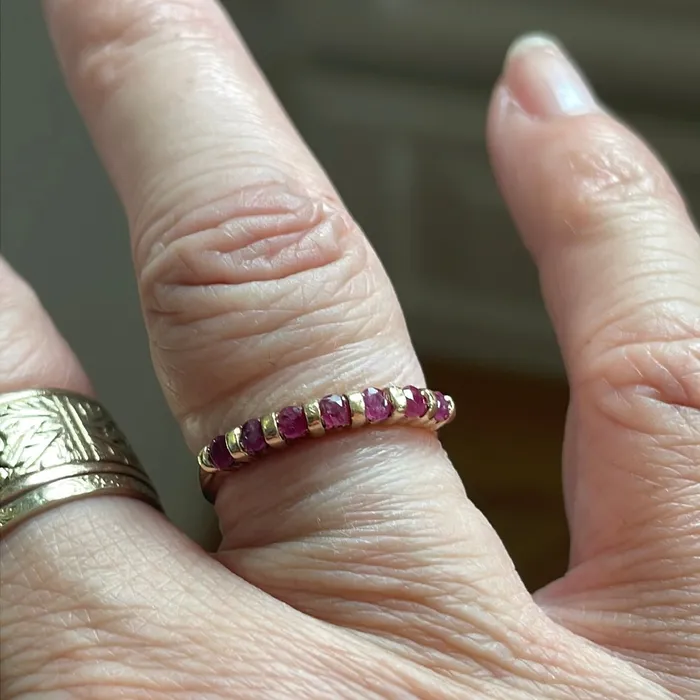 Rings Vintage Paris Jewelry Ruby Band 10k Gold Vintage Rings Vintage Paris Jewelry Ruby Band 10k Gold Vintage