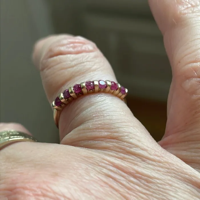 Rings Vintage Paris Jewelry Ruby Band 10k Gold Vintage Rings Vintage Paris Jewelry Ruby Band 10k Gold Vintage