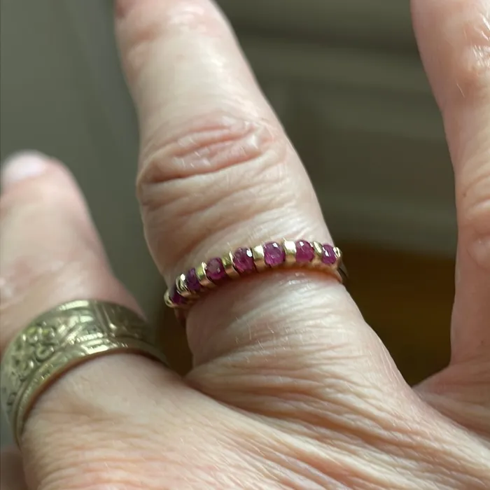 Rings Vintage Paris Jewelry Ruby Band 10k Gold Vintage Rings Vintage Paris Jewelry Ruby Band 10k Gold Vintage
