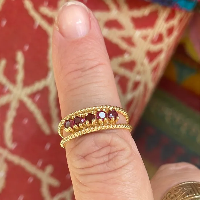 Ruby Ring 14k Gold Vintage Vintage Paris Jewelry Rings Ruby Ring 14k Gold Vintage Vintage Paris Jewelry Rings