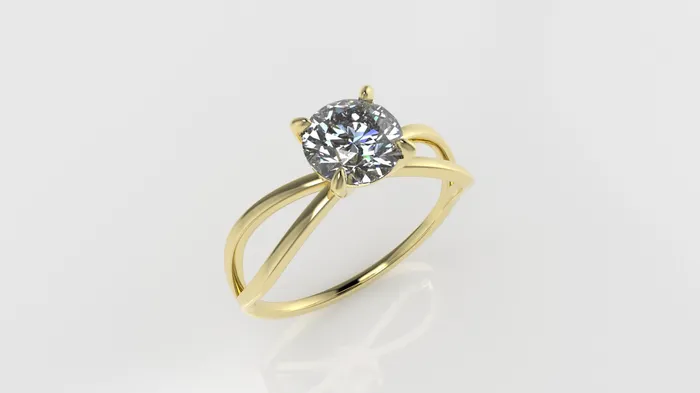 14k Gold Solitaire Ring 1 Diamond 65mm VS1 Jcm 21 jewelry Rings