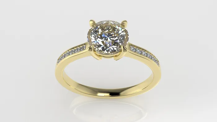 14K solitaire ring with Diamond VS1 CUT Chanel setting prongs JCM DESIGN JEWELRY Rings 14K solitaire ring with Diamond VS1 CUT Chanel setting prongs JCM DESIGN JEWELRY Rings