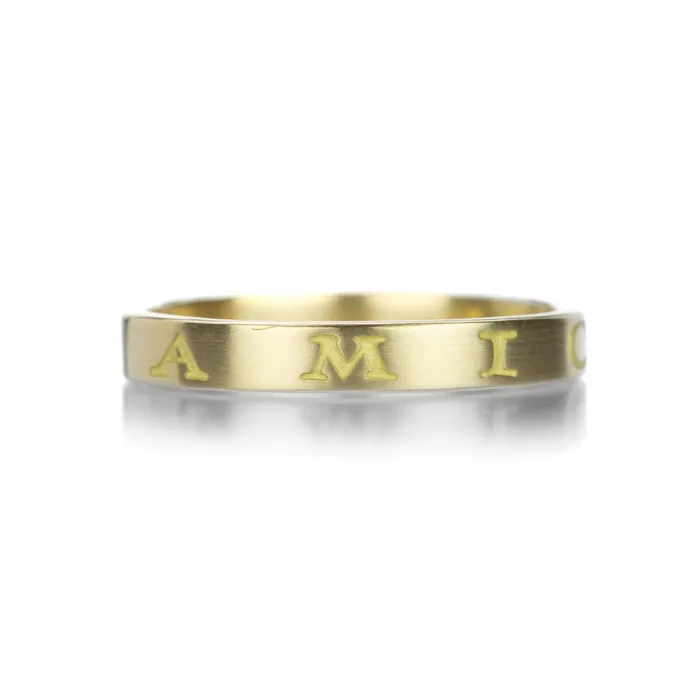 18k Yellow Gold Amicitia Band Gabriella Kiss Rings