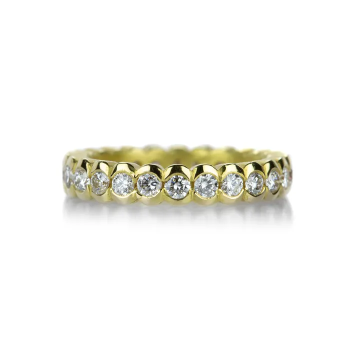 18k Yellow Gold Circle Diamond Ring Barbara Heinrich Rings