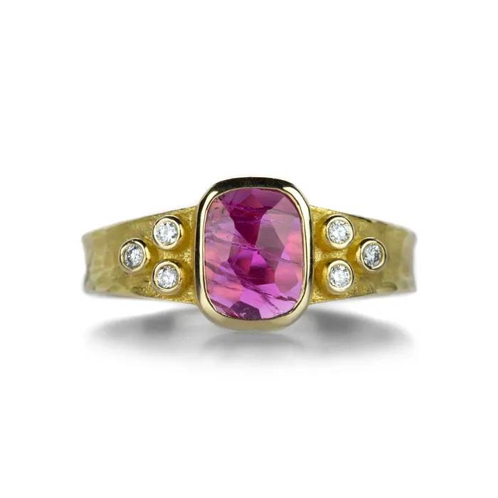 Barbara Heinrich Rings Cushion Cut Carved Glacier Ring