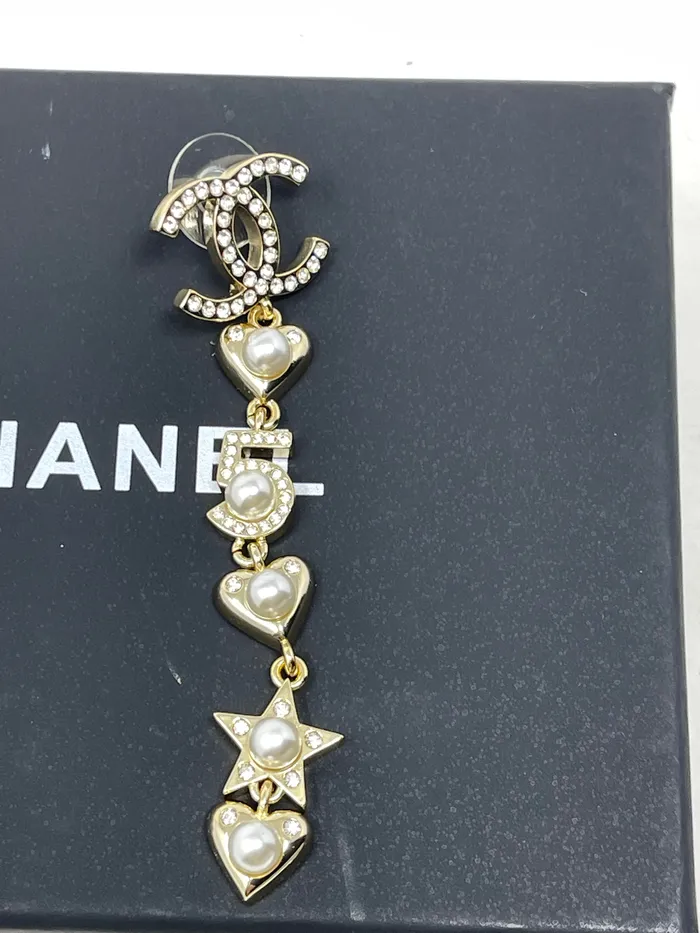 Chanel No 5 Pierced Faux Pearl Earrings Chanel Earrings Chanel No 5 Pierced Faux Pearl Earrings Chanel Earrings