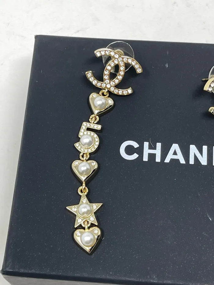 Chanel No 5 Pierced Faux Pearl Earrings Chanel Earrings Chanel No 5 Pierced Faux Pearl Earrings Chanel Earrings