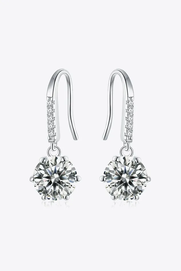Earrings 6Prong Moissanite Drop Earrings Trendsi