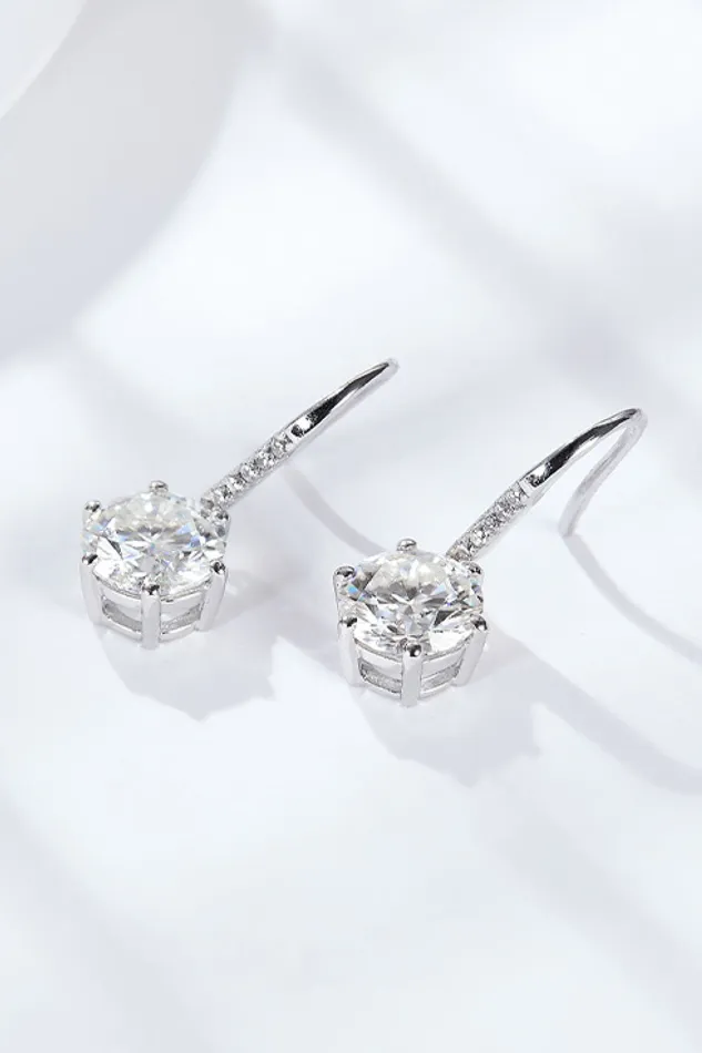 Earrings 6Prong Moissanite Drop Earrings Trendsi