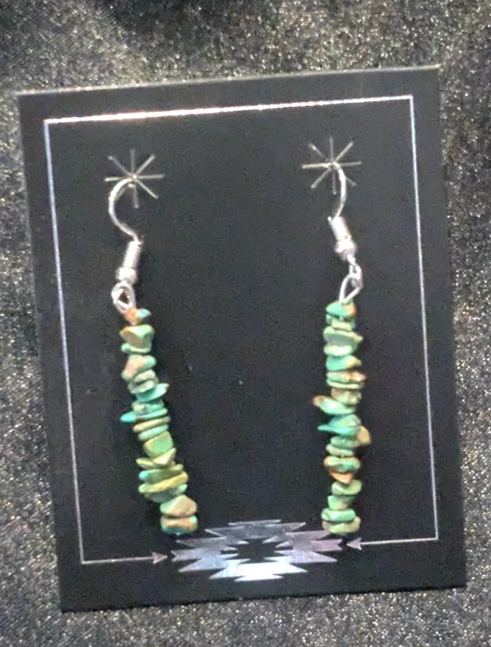 Earrings Ren McCully Turquoise Chunk Earrings Earrings Ren McCully Turquoise Chunk Earrings