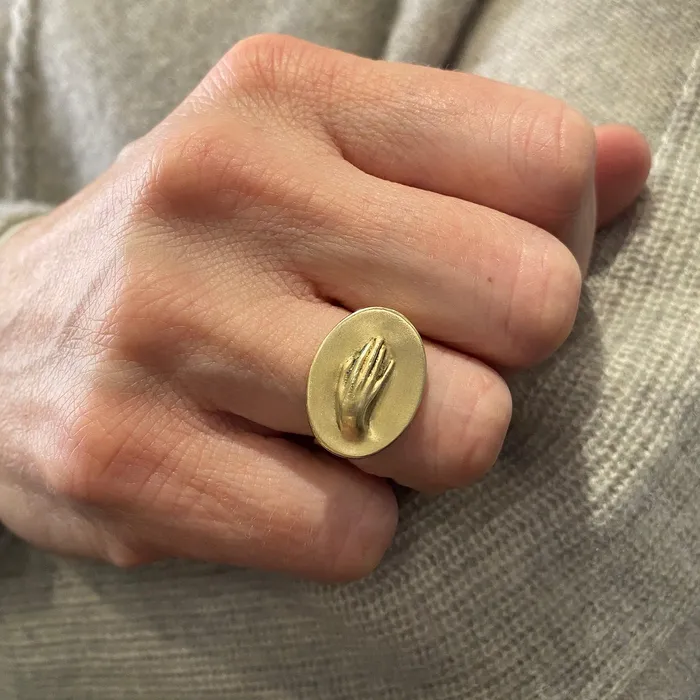Gabriella Kiss 18k Yellow Gold Hand Ring Rings Gabriella Kiss 18k Yellow Gold Hand Ring Rings