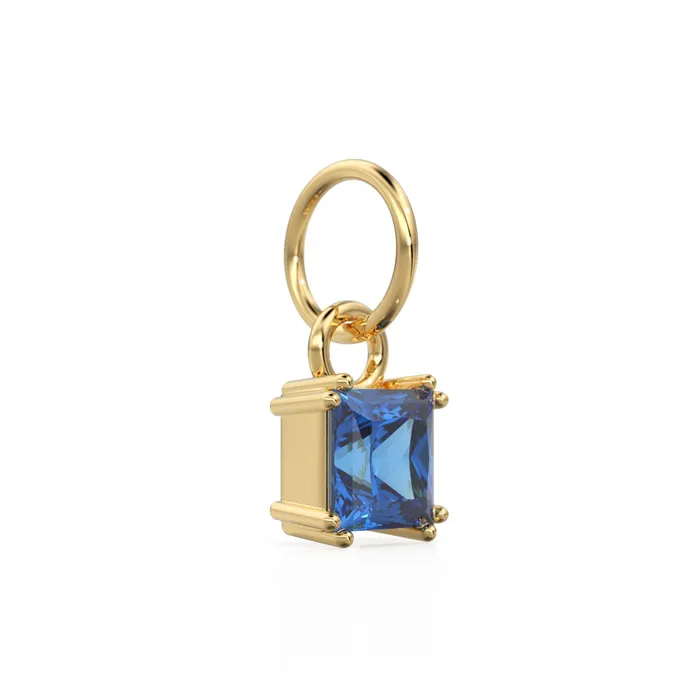 Jalvi Co PreStyled Sets Blue Sapphire Princess Cut Solid Gold Charm Blue Gemstone Handmade 18k Gold Pendant 14k Gold September Birthstone Jewelry Making Finding Jalvi Co PreStyled Sets Blue Sapphire Princess Cut Solid Gold Charm Blue Gemstone Handmade 18k Gold Pendant 14k Gold September Birthstone Jewelry Making Finding