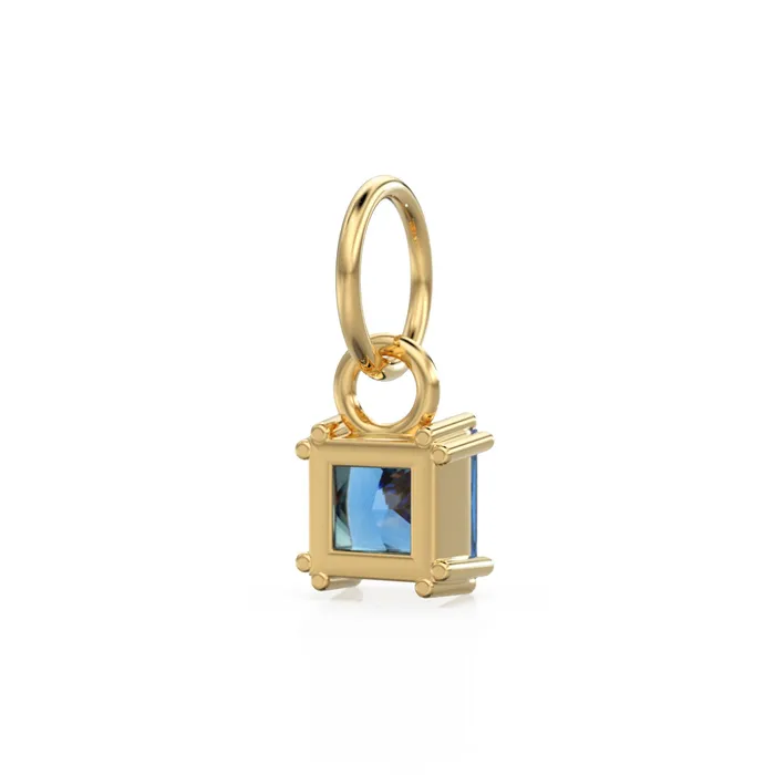Jalvi Co PreStyled Sets Blue Sapphire Princess Cut Solid Gold Charm Blue Gemstone Handmade 18k Gold Pendant 14k Gold September Birthstone Jewelry Making Finding Jalvi Co PreStyled Sets Blue Sapphire Princess Cut Solid Gold Charm Blue Gemstone Handmade 18k Gold Pendant 14k Gold September Birthstone Jewelry Making Finding
